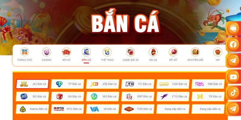 Đối tác phát hành game uy tín của bắn cá GK88